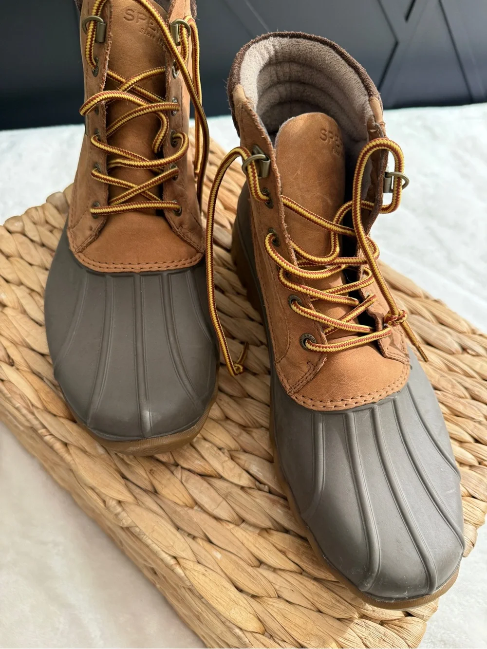 Sperry Men's Avenue Duck Boots Tan Brown Waterproof Size 9.5M STS12126